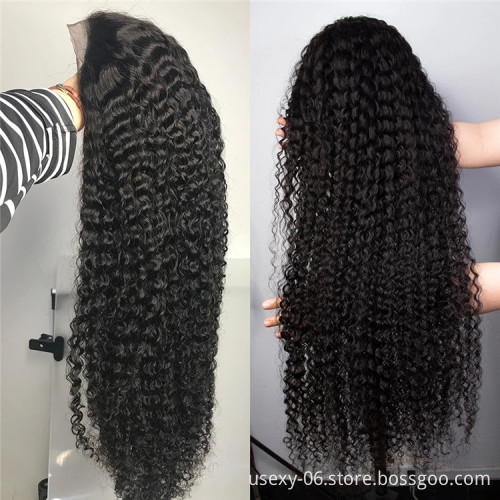 HD Lace wigs Frontal Human Hair Wigs for Black Women wholesale Remy Brazilian Curly Lace Front Wig Pre-Plucked With Baby Hair